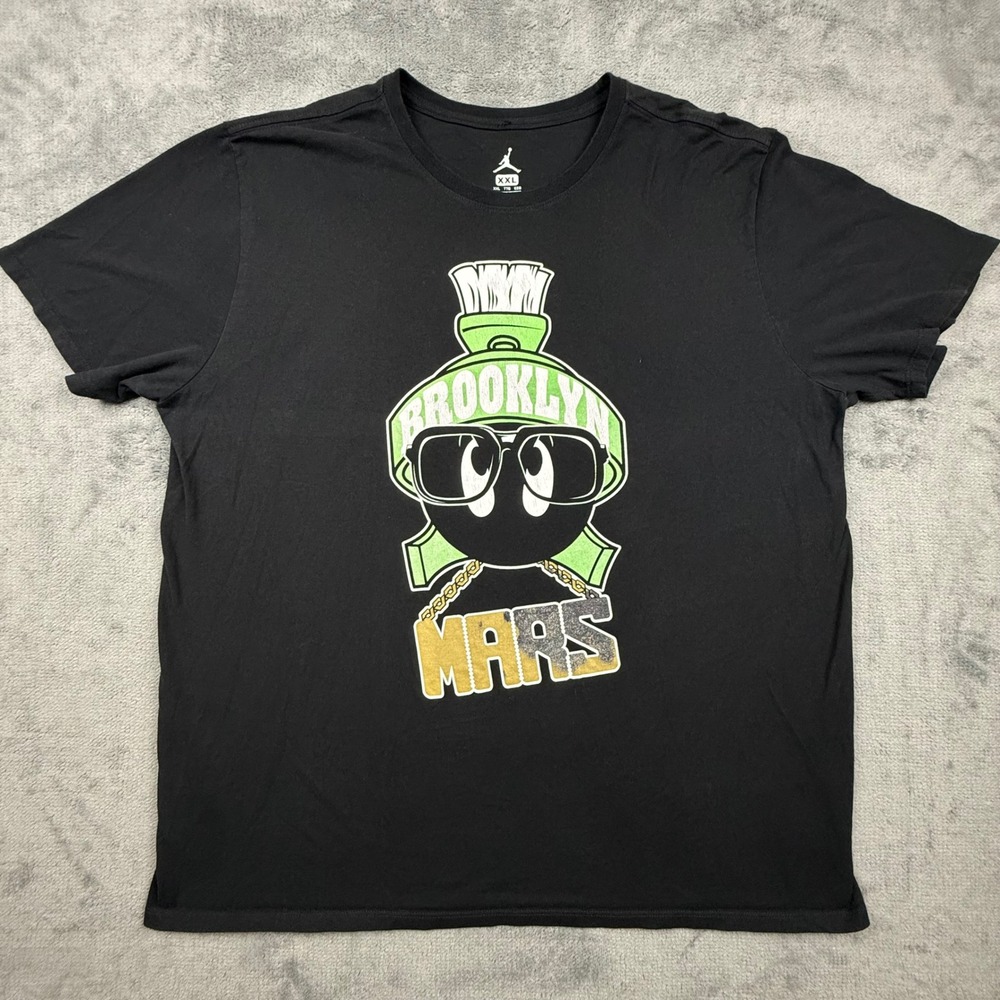 Jordan Brand Marvin the Martian Brooklyn Mars Graphic T-Shirt Black XXL